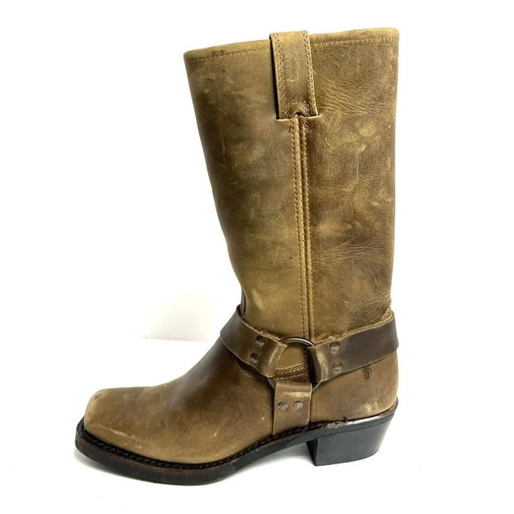 Frye Womens 12R Harness Boot Brown Size 7.5 M